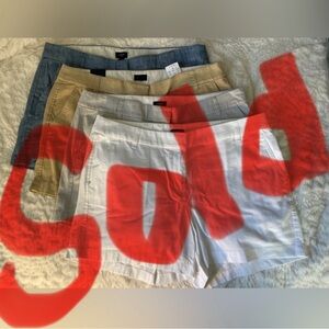 New 4 pair of J Crew chino shorts Sz 14